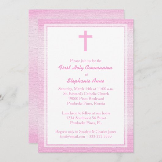 Communiroze Waterverf Kaart (Voorkant / Achterkant)