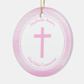 Communiroze Waterverf Keramisch Ornament (Links)