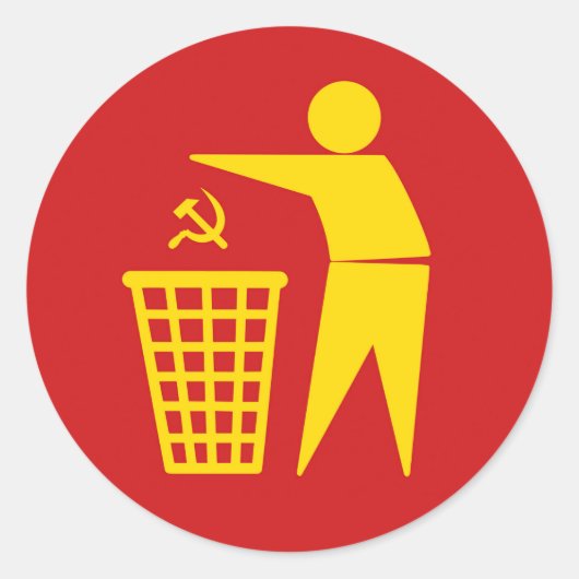 Communism is trash sticker (Voorkant)