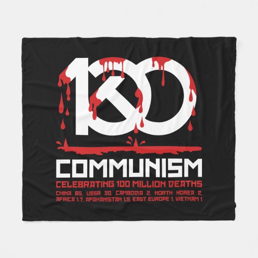Communisme, 100 miljoen doden vieren fleece deken (Voorkant (Horizontaal))