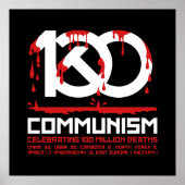 Communisme, 100 miljoen doden vieren poster (Voorkant)