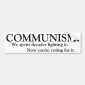 communisme bumpersticker (Voorkant)
