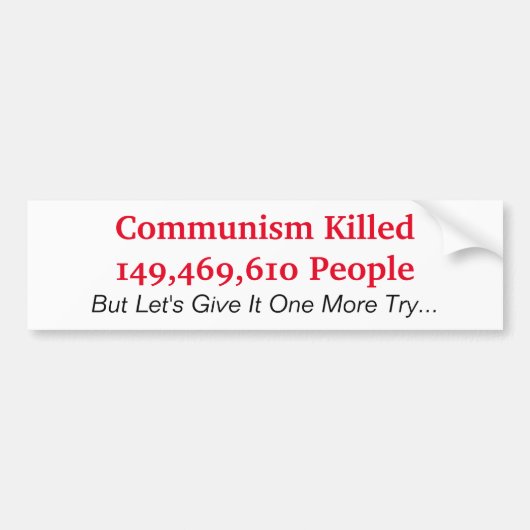 communisme bumpersticker (Voorkant)