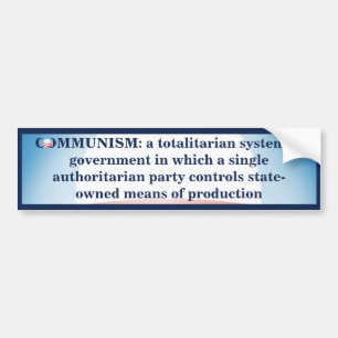 Communisme gedefinieerd bumpersticker