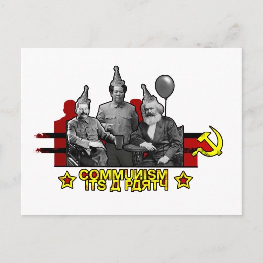 Communisme Het is een partij Briefkaart (Voorkant)