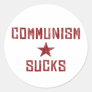 Communisme is Slecht - Amerika Eerst Anti-Communis Ronde Sticker