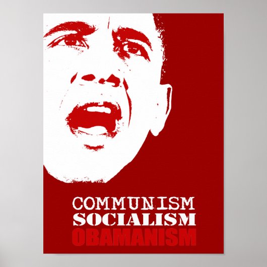 COMMUNISME, SOCIALISME, OBAMANISME POSTER (Voorkant)