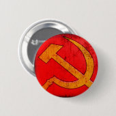 Communisme USSR Hammer en Sickle Button (Voorkant /achterkant)