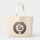 Communist CCCP Hammer Sickle Badge Grote Tote Bag (Voorkant)