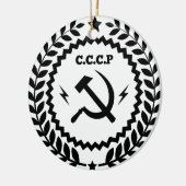 Communist CCCP Hammer Sickle Badge Keramisch Ornament (Links)