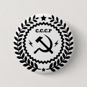 Communist CCCP Hammer Sickle Badge Ronde Button 5,7 Cm (Voorkant)