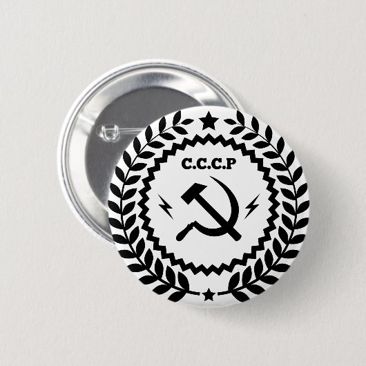 Communist CCCP Hammer Sickle Badge Ronde Button 5,7 Cm (Voorkant /achterkant)