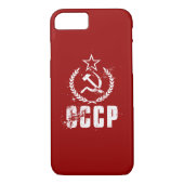 Communist CCCP Hammer Sickle White iPhone 8/7 Case-Mate iPhone Case (Achterkant)