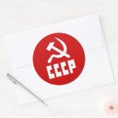 Communist CCCP Russian Hammer en Sickle Ronde Sticker (Envelop)