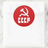 Communist CCCP Russian Hammer en Sickle Ronde Sticker (Tas)