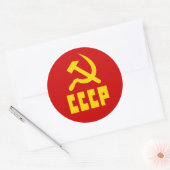 Communist CCCP Russian Hammer en Sickle Ronde Sticker (Envelop)