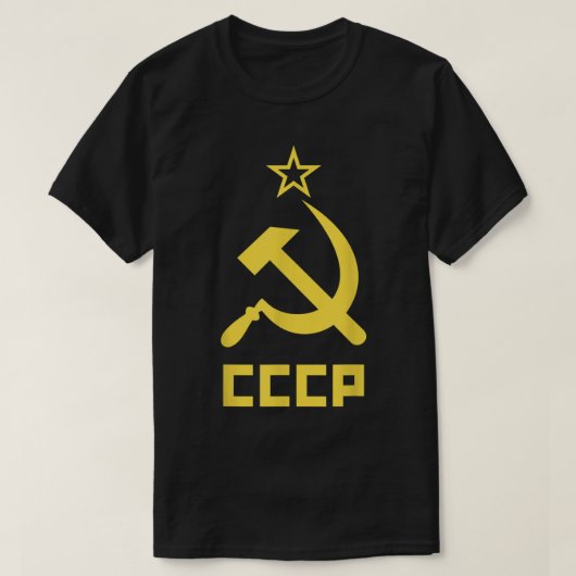 Communist Costume USSR CCCP Hammer Sickle Red T-shirt (Design voorkant)