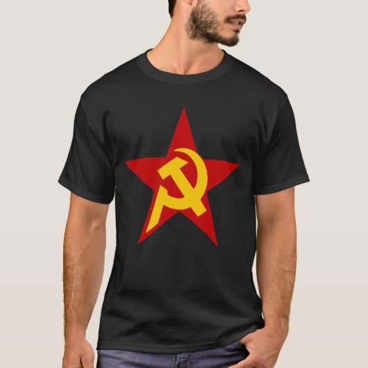 Communist DHKC Star on Black T-shirt (Voorkant)
