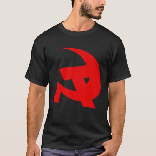 Communist DKP Style Hammer en Sickle T-shirt (Voorkant)