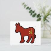 Communist Donkey Briefkaart (Staand voorkant)