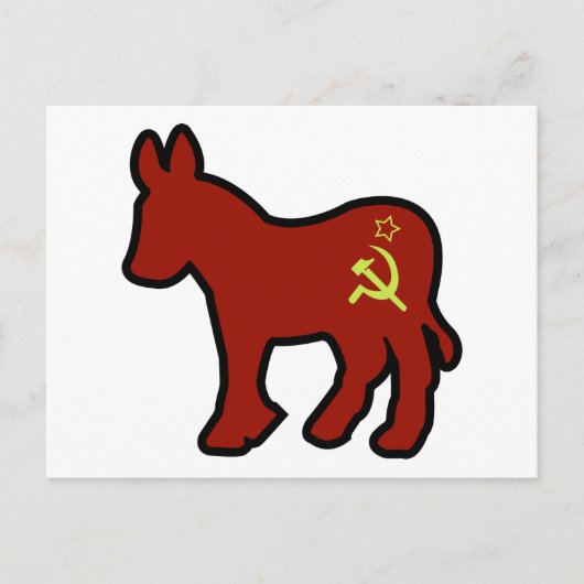 Communist Donkey Briefkaart (Voorkant)