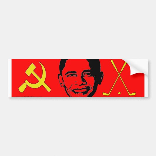 Communist en Golfer-Bumpersticker Bumpersticker (Voorkant)