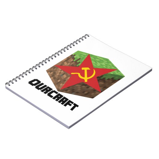 Communist Gaming Ourcraft Funny Leftist Notitieboek (Linkerzijde)