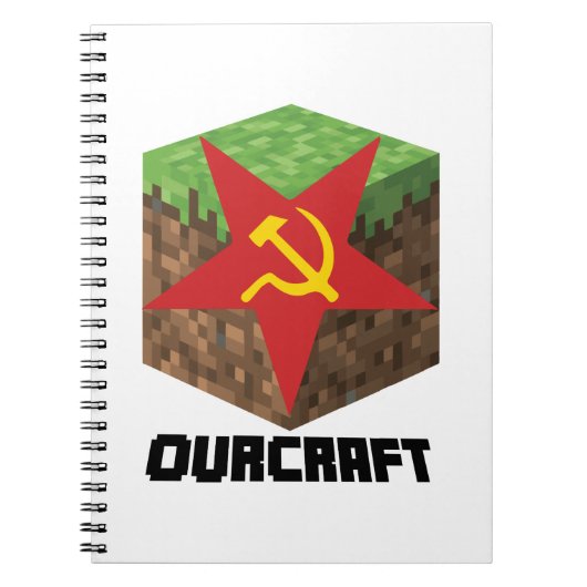 Communist Gaming Ourcraft Funny Leftist Notitieboek (Voorkant)