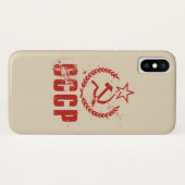 Communist Hammer & Sickle Flag iPhone X Hoesjes (Achterkant (horizontaal))