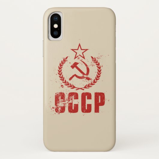 Communist Hammer & Sickle Flag iPhone X Hoesjes (Achterkant)