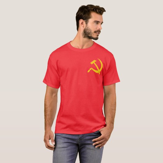Communist Hammer & Sickle T-shirt (Voorkant volledig)