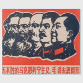 Communist Heads Propaganda Chairman Mao Stalin Cadeaupapier (Vlak)