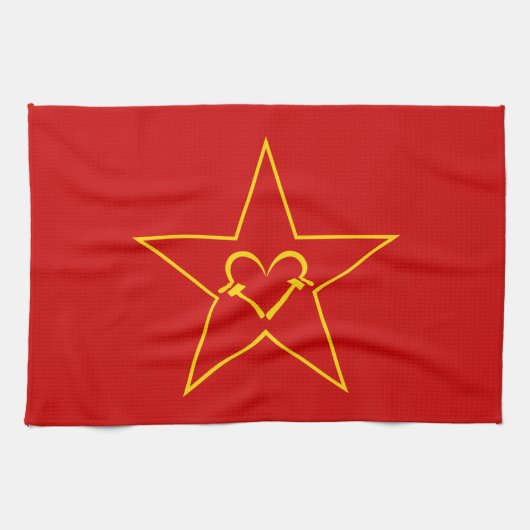 Communist Heart Theedoek (Horizontaal)