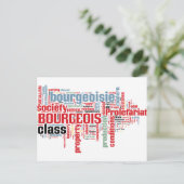 Communist Manifesto Word Cloud Briefkaart (Staand voorkant)