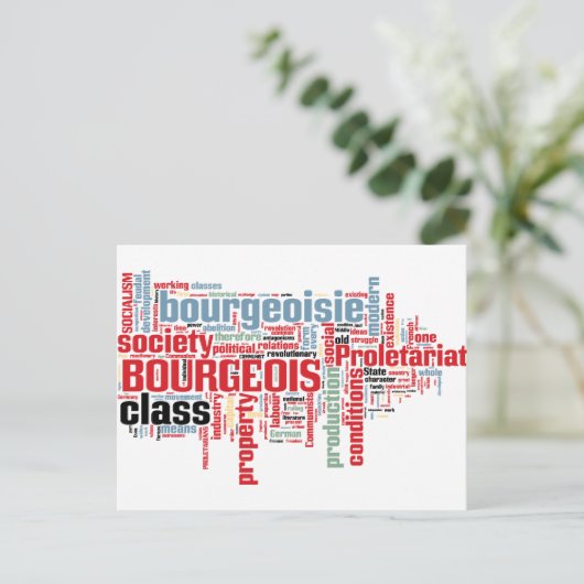 Communist Manifesto Word Cloud Briefkaart (Staand voorkant)