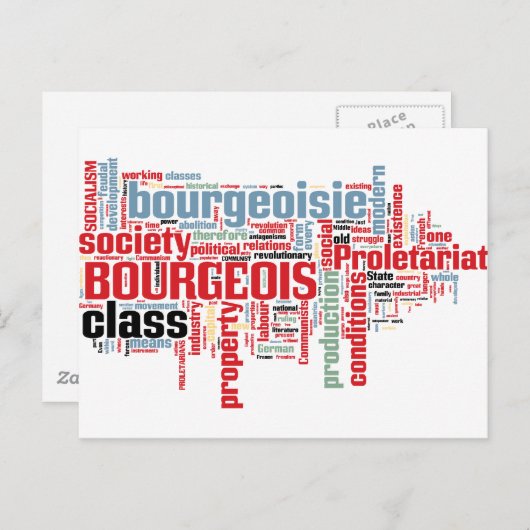 Communist Manifesto Word Cloud Briefkaart (Voorkant / Achterkant)