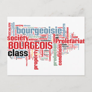 Communist Manifesto Word Cloud Briefkaart