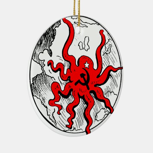 Communist Octopus Keramisch Ornament (Rechts)