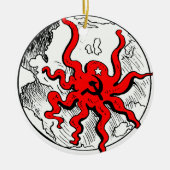 Communist Octopus Keramisch Ornament (Voorkant)
