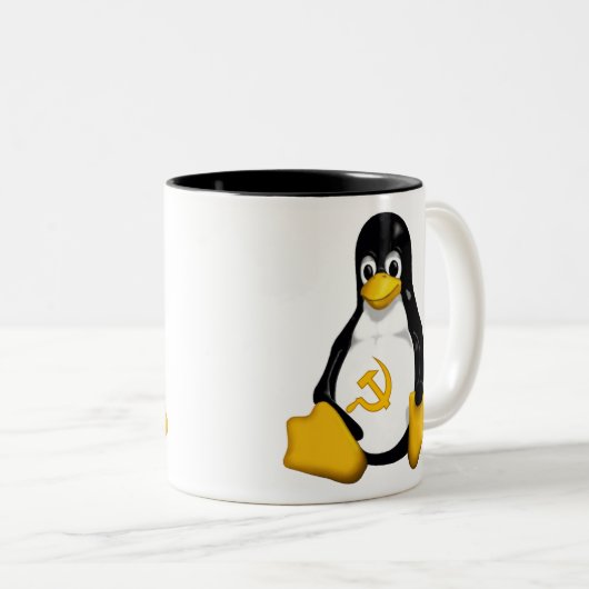Communist Penguin (Linux) Coffee Mok (Voorkant rechts)