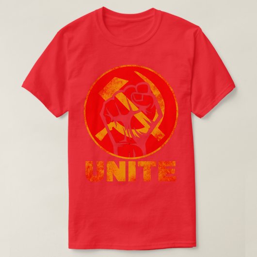 Communisten van de wereld verenigen t-shirt (Design voorkant)