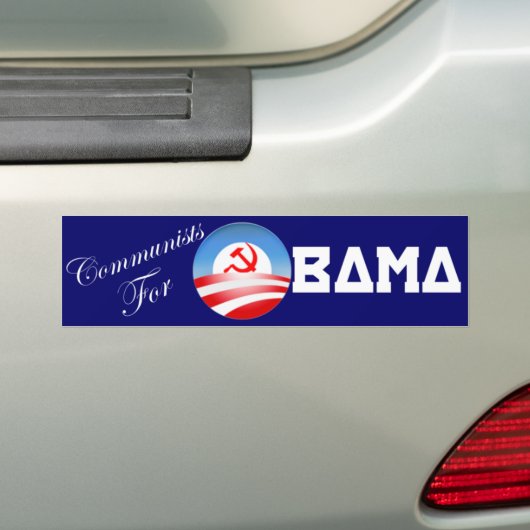 Communisten voor Obama Bumpersticker (Op auto)