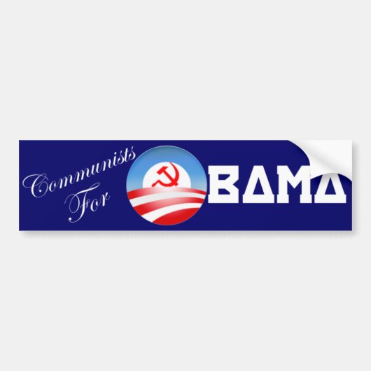 Communisten voor Obama Bumpersticker (Voorkant)