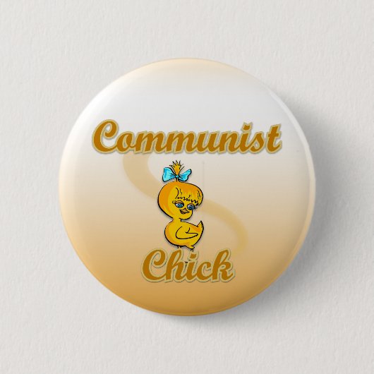 communistisch chick ronde button 5,7 cm (Voorkant)