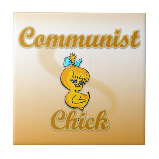 communistisch chick tegeltje (Voorkant)