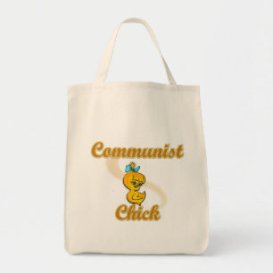 communistisch chick tote bag
