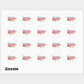 Communistisch manifest Word Cloud Ronde Sticker (Vel)