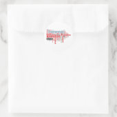 Communistisch manifest Word Cloud Ronde Sticker (Tas)