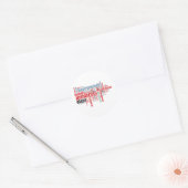 Communistisch manifest Word Cloud Ronde Sticker (Envelop)