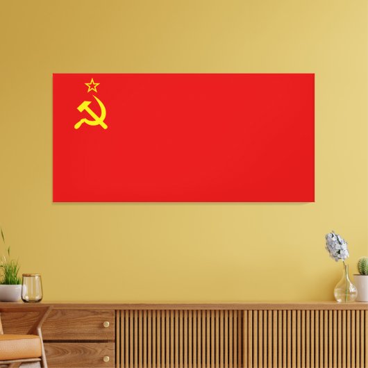 Communistisch Rusland Vlag USSR Canvas Afdruk (Insitu (Woonkamer))